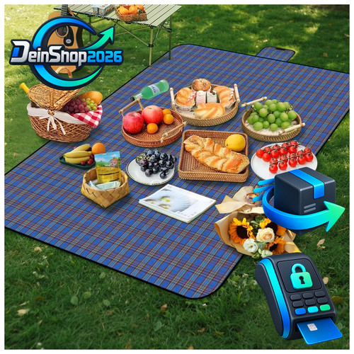 Picknickdecke wasserdicht blau - picknickdecke,